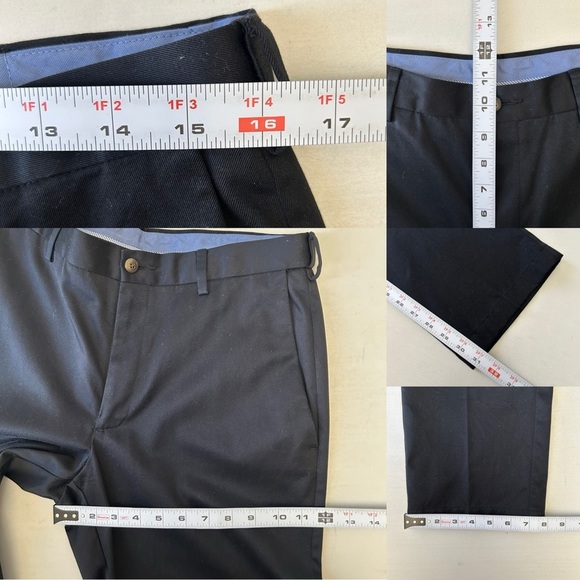 Haggar Men's Chino Pants Casual Cotton Black Size 32 - Picture 11 of 14